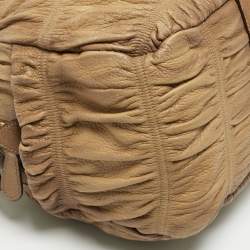 مملوكة مسبقًا Prada Tan Gaufre Leather Satchel