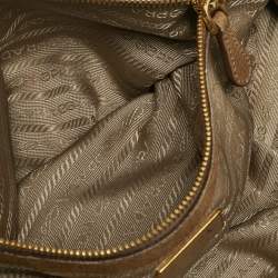 مملوكة مسبقًا Prada Tan Gaufre Leather Satchel