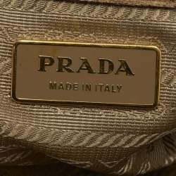 مملوكة مسبقًا Prada Tan Gaufre Leather Satchel