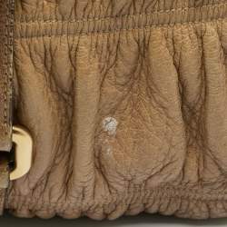 مملوكة مسبقًا Prada Tan Gaufre Leather Satchel