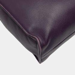 Pre Owned Prada Purple Nappa Front Pocket Satchel