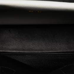 مملوكة مسبقًا حقيبة ساتشل برادا مزدوجة ساڤيانو كوير بيضاء كبيرة