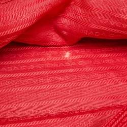 مملوكة مسبقًا Prada Double Zip Large Red Saffiano Leather Tote