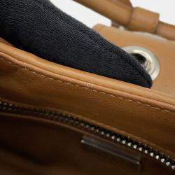 مملوكة مسبقًا Prada Brown Nappa Soft Padded Re Edition 2002 Moon Satchel