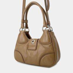 مملوكة مسبقًا Prada Brown Nappa Soft Padded Re Edition 2002 Moon Satchel