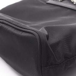 مملوكة مسبقًا Prada Chain Black Nylon Saffiano Leather Crossbody Bag