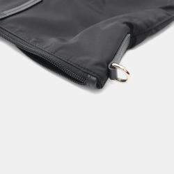 مملوكة مسبقًا Prada Tessuto Black Nylon Saffiano Leather Tote Bag