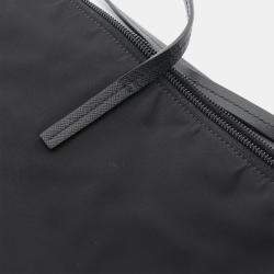 مملوكة مسبقًا Prada Tessuto Black Nylon Saffiano Leather Tote Bag