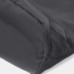مملوكة مسبقًا Prada Tessuto Black Nylon Saffiano Leather Tote Bag