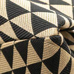 مملوكة مسبقًا Prada Brown Small Triangolo Symbole Jacquard Embroidered Shoulder Bag