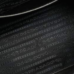 Pre Owned حقيبة برادا إسبلاناد جلد فاخر سافيانو أسود/رمادي