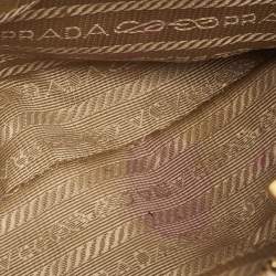 Pre Owned حقيبة برادا ساتشل جلد سافينو بني صغيرة برومايناد