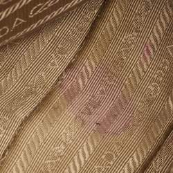 Pre Owned حقيبة برادا ساتشل جلد سافينو بني صغيرة برومايناد