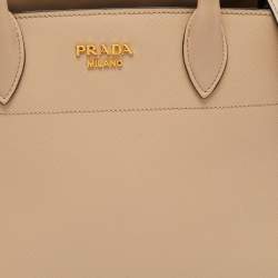 مملوكة مسبقًا حقيبة برادا بيبليوتيك جلد سافيانو بيج توت