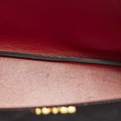 مملوكة مسبقًا حقيبة يد برادا يد مزدوجة جلد كوير سافيانو سوداء صغيرة