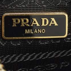 Pre Owned Prada Re-Edition 2005 Off White Saffiano Lux Leather Shoulder Bag