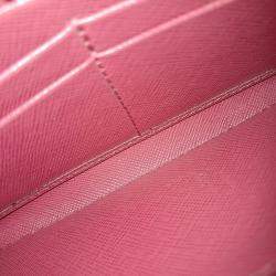 مملوكة مسبقًا محفظة برادا جلد سافيانو وردية طويلة