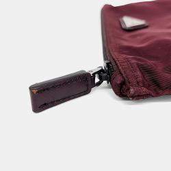 Pre Owned Prada Burgundy Canvas pouch