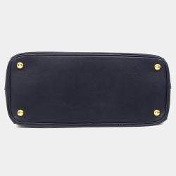 مملوكة مسبقًا Prada Black Saffiano Leather Saffiano Luxe Tote and Shoulder Bag