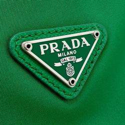 مملوكة مسبقًا Prada Green Nylon Tessuto Hobo Bag