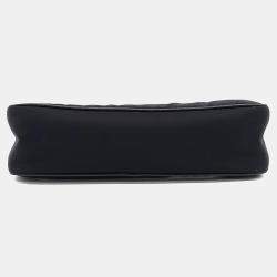 مملوكة مسبقًا حقيبة هوبو نايلون أسود معاد التدوير من برادا