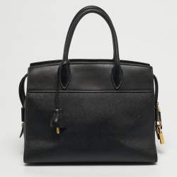 مملوكة مسبقًا Prada Esplanade City Medium Black Saffiano Leather Tote