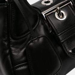 مملوكة مسبقًا Prada Black Nappa Soft Padded Re Edition 2002 Moon Satchel