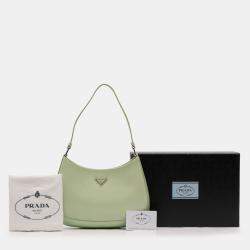 مملوكة مسبقًا Prada Green Spazzolato Cleo Shoulder Bag