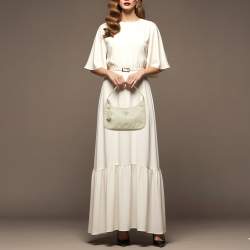 Pre Owned Prada Re-Edition 2000 Cream Nylon Shoulder Bag