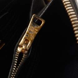 Pre Owned Prada Promenade Medium Black Saffiano Cuir Leather Satchel