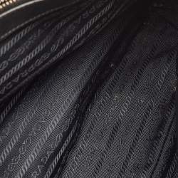 Pre Owned Prada Promenade Medium Black Saffiano Cuir Leather Satchel