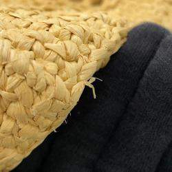 Pre Owned حقيبة يد برادا كروشيت بشعار من رافيا طبيعي