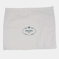 Pre Owned حقيبة يد برادا كروشيت بشعار من رافيا طبيعي