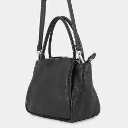 مملوكة مسبقًا حقيبة يد 2Way برادا فيتيلو دينو جلد أسود حجم صغير