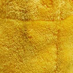 Pre Owned حقيبة شاطئ قماش تيريكلوث أصفر/أسود شعار برادا