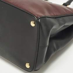 مملوكة مسبقًا Prada Gardener's Medium Burgundy/Black Saffiano Leather Tote