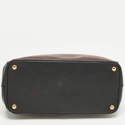 مملوكة مسبقًا Prada Gardener's Medium Burgundy/Black Saffiano Leather Tote