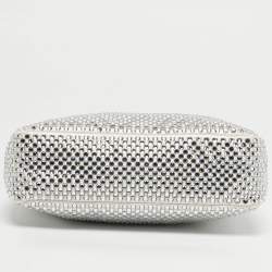 مملوكة مسبقًا Prada Re-Edition 2000 Crystals Off White Satin Shoulder Bag