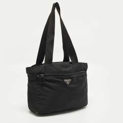 Pre Owned Prada Black Nylon Shoulder Bag