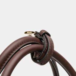 Pre Owned Prada Brown Large Leather Tote