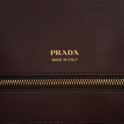 Pre Owned Prada Brown Large Leather Tote