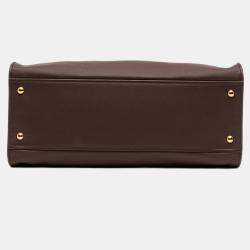 Pre Owned Prada Brown Large Leather Tote