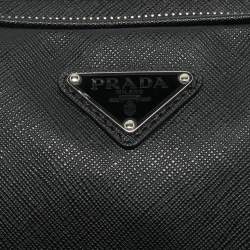 Pre Owned Prada Travel Black Saffiano Lux Leather Belt Bag