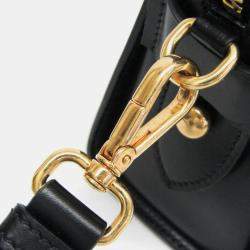 مملوكة مسبقًا حقيبة كتف برادا بيلتيريا جلد أسود