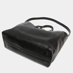 Pre Owned Prada CITY CALF Leather Shoulder Bag Black