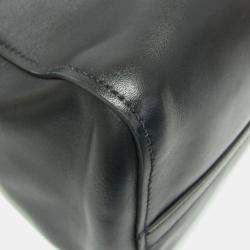 Pre Owned Prada CITY CALF Leather Shoulder Bag Black