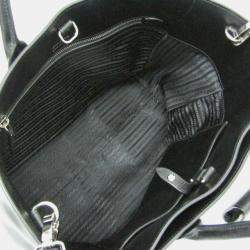 Pre Owned Prada CITY CALF Leather Shoulder Bag Black