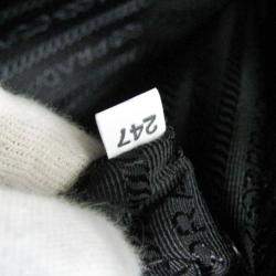 Pre Owned Prada CITY CALF Leather Shoulder Bag Black