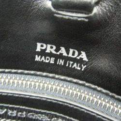 Pre Owned Prada CITY CALF Leather Shoulder Bag Black
