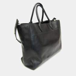 Pre Owned Prada CITY CALF Leather Shoulder Bag Black